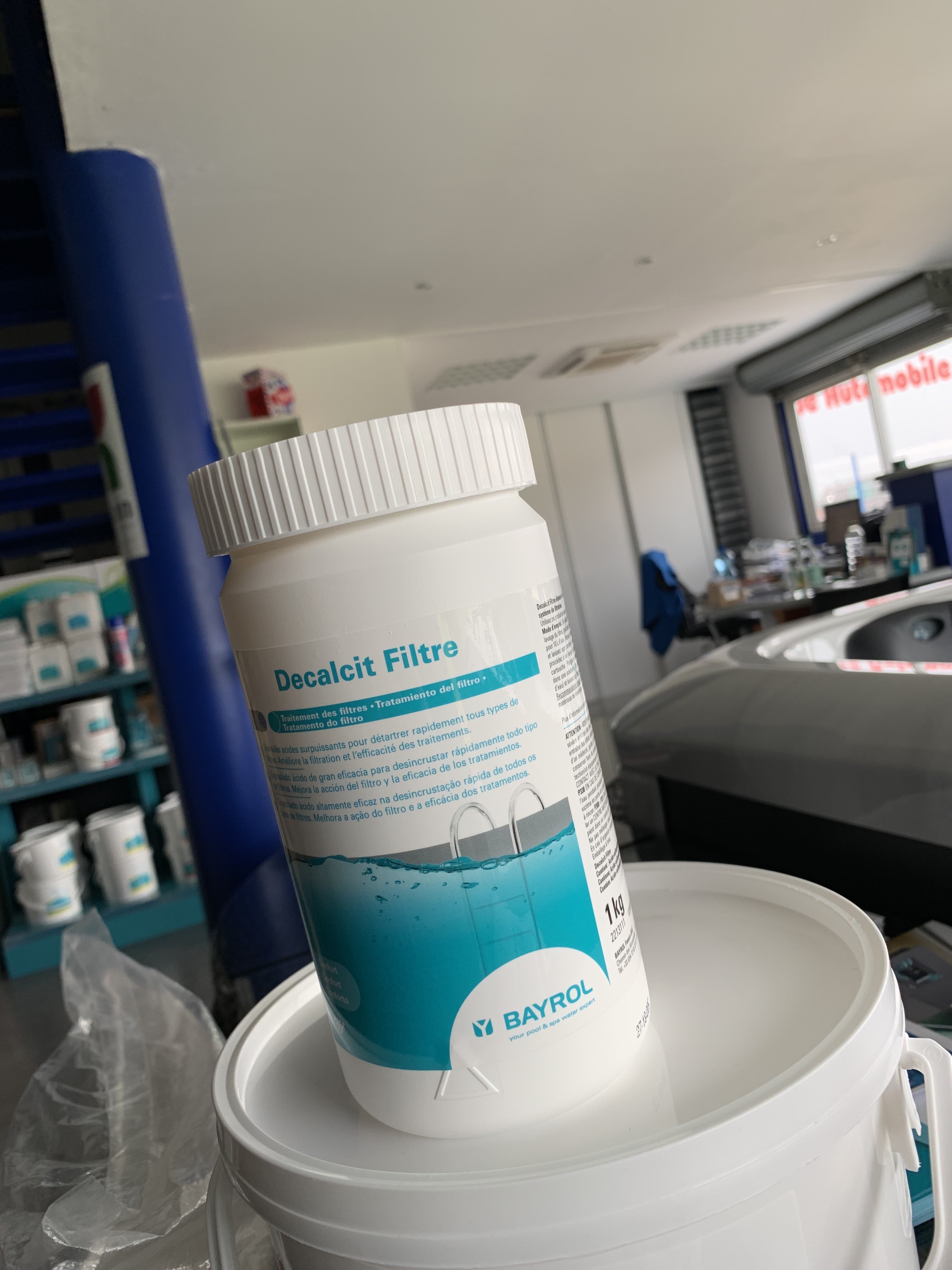 BAYROL 1 Kg Quicktest Decalcit Filtre - Granulés Détartrant Rapide Pour Filtration Piscine